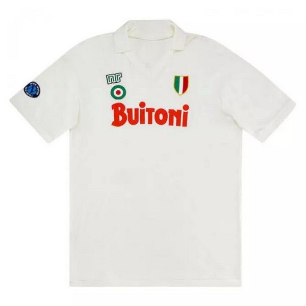 Camiseta Napoli 2ª Kit Retro 1987 1988 Blanco